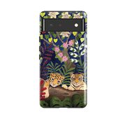 Google phone case-Tigers By Bex Parkin-Product Details Raised bevel to protect screen from scratches. Impact resistant polycarbonate shell and shock absorbing inner TPU liner. Secure fit with design wrapping around side of the case and full access to ports. Compatible with Qi-standard wireless charging. Thickness 1/8 inch (3mm), weight 30g. Compatibility See drop down menu for options, please select the right case as we print to order.-Stringberry