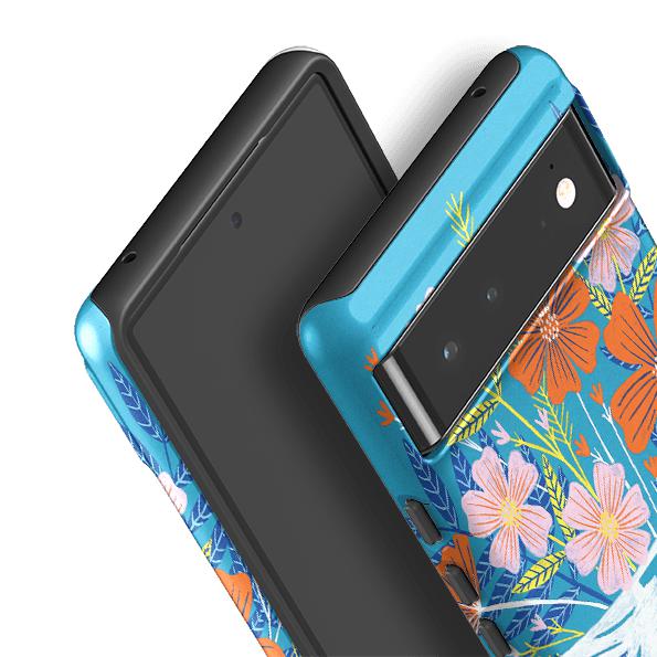 Google phone case-Time is Now By Lee Foster Wilson-Product Details Raised bevel to protect screen from scratches. Impact resistant polycarbonate shell and shock absorbing inner TPU liner. Secure fit with design wrapping around side of the case and full access to ports. Compatible with Qi-standard wireless charging. Thickness 1/8 inch (3mm), weight 30g. Compatibility See drop down menu for options, please select the right case as we print to order.-Stringberry