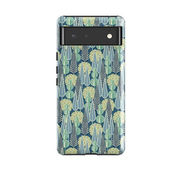 Google phone case-Trees By Cressida Bell-Product Details Raised bevel to protect screen from scratches. Impact resistant polycarbonate shell and shock absorbing inner TPU liner. Secure fit with design wrapping around side of the case and full access to ports. Compatible with Qi-standard wireless charging. Thickness 1/8 inch (3mm), weight 30g. Compatibility See drop down menu for options, please select the right case as we print to order.-Stringberry