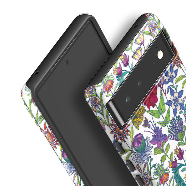 Google phone case-Tropic-1 By Natalie Pedetti Prack-Product Details Raised bevel to protect screen from scratches. Impact resistant polycarbonate shell and shock absorbing inner TPU liner. Secure fit with design wrapping around side of the case and full access to ports. Compatible with Qi-standard wireless charging. Thickness 1/8 inch (3mm), weight 30g. Compatibility See drop down menu for options, please select the right case as we print to order.-Stringberry