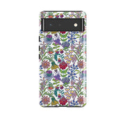 Google phone case-Tropic-1 By Natalie Pedetti Prack-Product Details Raised bevel to protect screen from scratches. Impact resistant polycarbonate shell and shock absorbing inner TPU liner. Secure fit with design wrapping around side of the case and full access to ports. Compatible with Qi-standard wireless charging. Thickness 1/8 inch (3mm), weight 30g. Compatibility See drop down menu for options, please select the right case as we print to order.-Stringberry