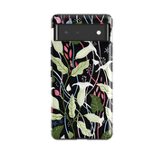 Google phone case-Trumpet Flowers By Bex Parkin-Product Details Raised bevel to protect screen from scratches. Impact resistant polycarbonate shell and shock absorbing inner TPU liner. Secure fit with design wrapping around side of the case and full access to ports. Compatible with Qi-standard wireless charging. Thickness 1/8 inch (3mm), weight 30g. Compatibility See drop down menu for options, please select the right case as we print to order.-Stringberry