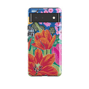 Google phone case-Tulip By Kate Heiss-Product Details Raised bevel to protect screen from scratches. Impact resistant polycarbonate shell and shock absorbing inner TPU liner. Secure fit with design wrapping around side of the case and full access to ports. Compatible with Qi-standard wireless charging. Thickness 1/8 inch (3mm), weight 30g. Compatibility See drop down menu for options, please select the right case as we print to order.-Stringberry