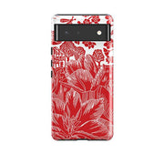 Google phone case-Tulip Silhouette By Kate Heiss-Product Details Raised bevel to protect screen from scratches. Impact resistant polycarbonate shell and shock absorbing inner TPU liner. Secure fit with design wrapping around side of the case and full access to ports. Compatible with Qi-standard wireless charging. Thickness 1/8 inch (3mm), weight 30g. Compatibility See drop down menu for options, please select the right case as we print to order.-Stringberry