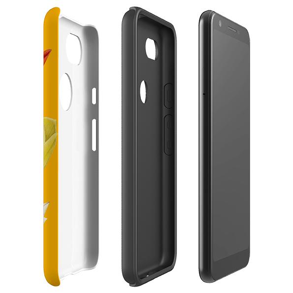 Google phone case-Tulips-Product Details Raised bevel to protect screen from scratches. Impact resistant polycarbonate shell and shock absorbing inner TPU liner. Secure fit with design wrapping around side of the case and full access to ports. Compatible with Qi-standard wireless charging. Thickness 1/8 inch (3mm), weight 30g. Compatibility See drop down menu for options, please select the right case as we print to order.-Stringberry