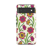 Google phone case-Tulips By Amelia Bowman-Product Details Raised bevel to protect screen from scratches. Impact resistant polycarbonate shell and shock absorbing inner TPU liner. Secure fit with design wrapping around side of the case and full access to ports. Compatible with Qi-standard wireless charging. Thickness 1/8 inch (3mm), weight 30g. Compatibility See drop down menu for options, please select the right case as we print to order.-Stringberry