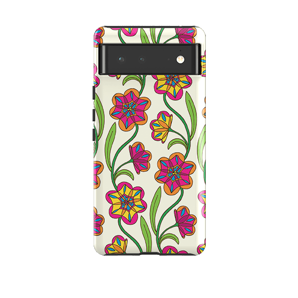 Google phone case-Tulips By Amelia Bowman-Product Details Raised bevel to protect screen from scratches. Impact resistant polycarbonate shell and shock absorbing inner TPU liner. Secure fit with design wrapping around side of the case and full access to ports. Compatible with Qi-standard wireless charging. Thickness 1/8 inch (3mm), weight 30g. Compatibility See drop down menu for options, please select the right case as we print to order.-Stringberry