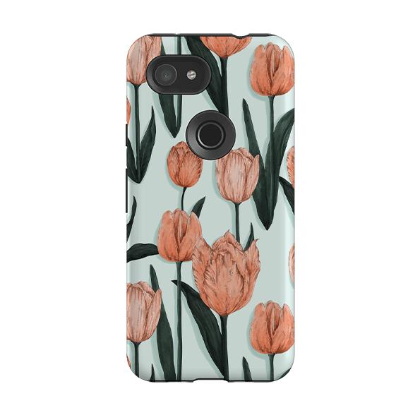 Google phone case-Tulips By Jade Mosinski-Product Details Raised bevel to protect screen from scratches. Impact resistant polycarbonate shell and shock absorbing inner TPU liner. Secure fit with design wrapping around side of the case and full access to ports. Compatible with Qi-standard wireless charging. Thickness 1/8 inch (3mm), weight 30g. Compatibility See drop down menu for options, please select the right case as we print to order.-Stringberry