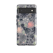 Google phone case-Under The Sea By Suzy Taylor-Product Details Raised bevel to protect screen from scratches. Impact resistant polycarbonate shell and shock absorbing inner TPU liner. Secure fit with design wrapping around side of the case and full access to ports. Compatible with Qi-standard wireless charging. Thickness 1/8 inch (3mm), weight 30g. Compatibility See drop down menu for options, please select the right case as we print to order.-Stringberry