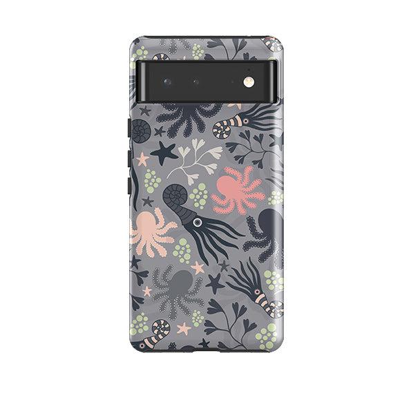 Google phone case-Under The Sea By Suzy Taylor-Product Details Raised bevel to protect screen from scratches. Impact resistant polycarbonate shell and shock absorbing inner TPU liner. Secure fit with design wrapping around side of the case and full access to ports. Compatible with Qi-standard wireless charging. Thickness 1/8 inch (3mm), weight 30g. Compatibility See drop down menu for options, please select the right case as we print to order.-Stringberry