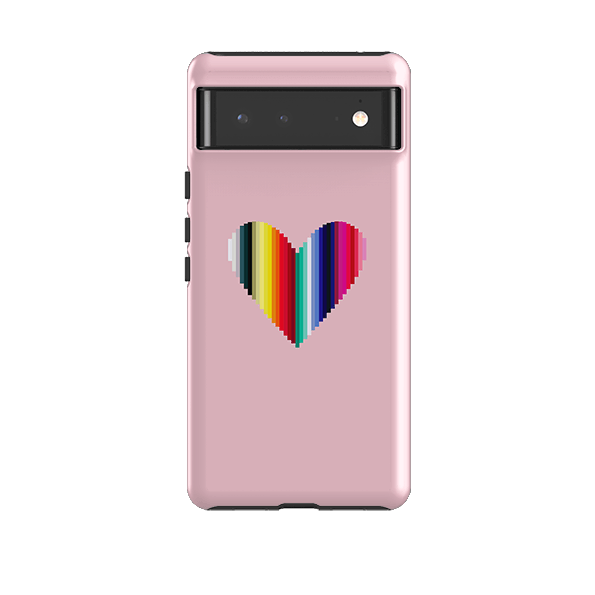 Google phone case-Warm Heart By Kitty Joseph-Product Details Raised bevel to protect screen from scratches. Impact resistant polycarbonate shell and shock absorbing inner TPU liner. Secure fit with design wrapping around side of the case and full access to ports. Compatible with Qi-standard wireless charging. Thickness 1/8 inch (3mm), weight 30g. Compatibility See drop down menu for options, please select the right case as we print to order.-Stringberry