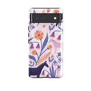 Google phone case-Wild Ponies Pink By Lee Foster Wilson-Product Details Raised bevel to protect screen from scratches. Impact resistant polycarbonate shell and shock absorbing inner TPU liner. Secure fit with design wrapping around side of the case and full access to ports. Compatible with Qi-standard wireless charging. Thickness 1/8 inch (3mm), weight 30g. Compatibility See drop down menu for options, please select the right case as we print to order.-Stringberry