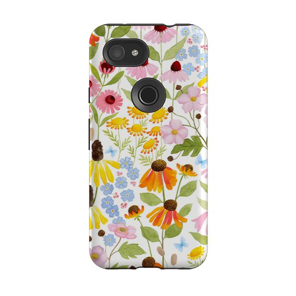 Google phone case-Wildflower Pattern By Bex Parkin-Product Details Raised bevel to protect screen from scratches. Impact resistant polycarbonate shell and shock absorbing inner TPU liner. Secure fit with design wrapping around side of the case and full access to ports. Compatible with Qi-standard wireless charging. Thickness 1/8 inch (3mm), weight 30g. Compatibility See drop down menu for options, please select the right case as we print to order.-Stringberry
