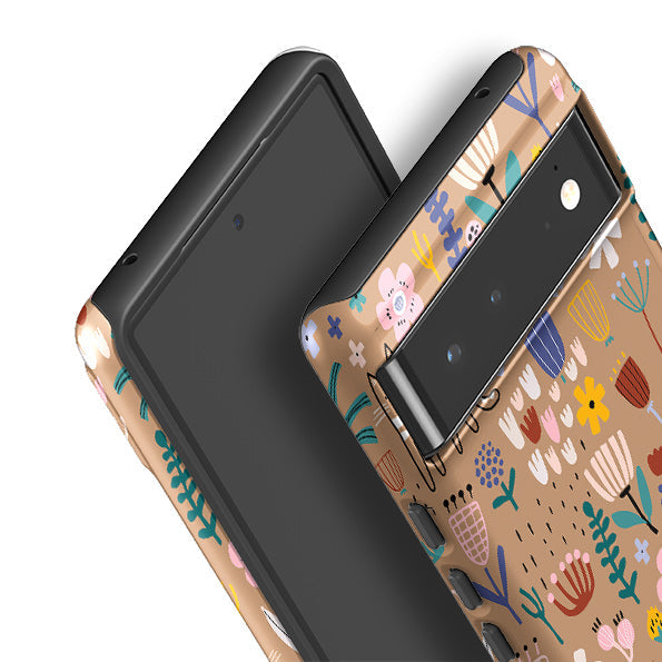 Google phone case-Willow-Product Details Raised bevel to protect screen from scratches. Impact resistant polycarbonate shell and shock absorbing inner TPU liner. Secure fit with design wrapping around side of the case and full access to ports. Compatible with Qi-standard wireless charging. Thickness 1/8 inch (3mm), weight 30g. Compatibility See drop down menu for options, please select the right case as we print to order.-Stringberry