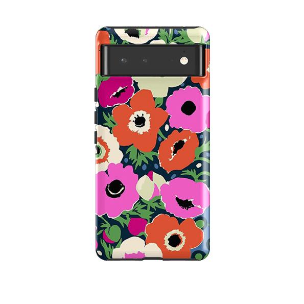 Google phone case-Windflowers By Sarah Campbell-Product Details Raised bevel to protect screen from scratches. Impact resistant polycarbonate shell and shock absorbing inner TPU liner. Secure fit with design wrapping around side of the case and full access to ports. Compatible with Qi-standard wireless charging. Thickness 1/8 inch (3mm), weight 30g. Compatibility See drop down menu for options, please select the right case as we print to order.-Stringberry