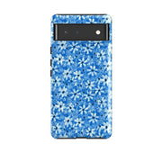 Google phone case-Windowbox Blue By Sarah Campbell-Product Details Raised bevel to protect screen from scratches. Impact resistant polycarbonate shell and shock absorbing inner TPU liner. Secure fit with design wrapping around side of the case and full access to ports. Compatible with Qi-standard wireless charging. Thickness 1/8 inch (3mm), weight 30g. Compatibility See drop down menu for options, please select the right case as we print to order.-Stringberry