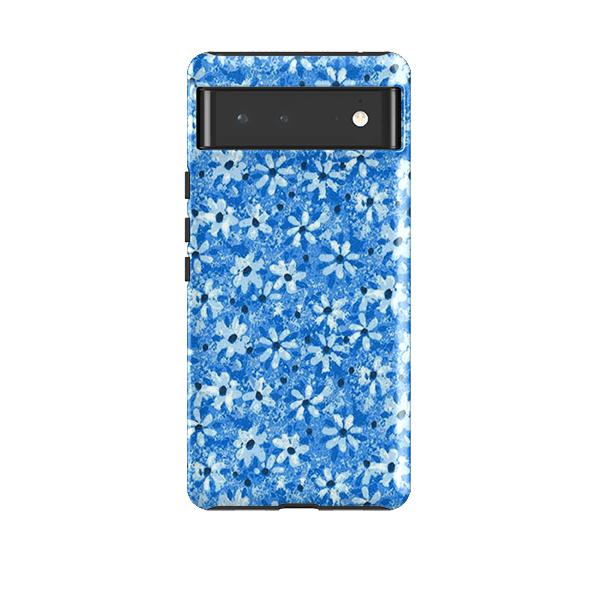 Google phone case-Windowbox Blue By Sarah Campbell-Product Details Raised bevel to protect screen from scratches. Impact resistant polycarbonate shell and shock absorbing inner TPU liner. Secure fit with design wrapping around side of the case and full access to ports. Compatible with Qi-standard wireless charging. Thickness 1/8 inch (3mm), weight 30g. Compatibility See drop down menu for options, please select the right case as we print to order.-Stringberry