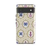 Google phone case-Wingframes Ivory By Jenny Zemanek-Product Details Raised bevel to protect screen from scratches. Impact resistant polycarbonate shell and shock absorbing inner TPU liner. Secure fit with design wrapping around side of the case and full access to ports. Compatible with Qi-standard wireless charging. Thickness 1/8 inch (3mm), weight 30g. Compatibility See drop down menu for options, please select the right case as we print to order.-Stringberry