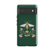 Google phone case-Wings Of Freedom Emerald By Catherine Rowe-Product Details Raised bevel to protect screen from scratches. Impact resistant polycarbonate shell and shock absorbing inner TPU liner. Secure fit with design wrapping around side of the case and full access to ports. Compatible with Qi-standard wireless charging. Thickness 1/8 inch (3mm), weight 30g. Compatibility See drop down menu for options, please select the right case as we print to order.-Stringberry