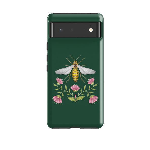 Google phone case-Wings Of Freedom Emerald By Catherine Rowe-Product Details Raised bevel to protect screen from scratches. Impact resistant polycarbonate shell and shock absorbing inner TPU liner. Secure fit with design wrapping around side of the case and full access to ports. Compatible with Qi-standard wireless charging. Thickness 1/8 inch (3mm), weight 30g. Compatibility See drop down menu for options, please select the right case as we print to order.-Stringberry