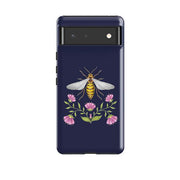 Google phone case-Wings Of Freedom Navy By Catherine Rowe-Product Details Raised bevel to protect screen from scratches. Impact resistant polycarbonate shell and shock absorbing inner TPU liner. Secure fit with design wrapping around side of the case and full access to ports. Compatible with Qi-standard wireless charging. Thickness 1/8 inch (3mm), weight 30g. Compatibility See drop down menu for options, please select the right case as we print to order.-Stringberry