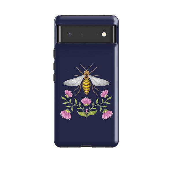 Google phone case-Wings Of Freedom Navy By Catherine Rowe-Product Details Raised bevel to protect screen from scratches. Impact resistant polycarbonate shell and shock absorbing inner TPU liner. Secure fit with design wrapping around side of the case and full access to ports. Compatible with Qi-standard wireless charging. Thickness 1/8 inch (3mm), weight 30g. Compatibility See drop down menu for options, please select the right case as we print to order.-Stringberry