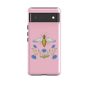 Google phone case-Wings Of Freedom Pink By Catherine Rowe-Product Details Raised bevel to protect screen from scratches. Impact resistant polycarbonate shell and shock absorbing inner TPU liner. Secure fit with design wrapping around side of the case and full access to ports. Compatible with Qi-standard wireless charging. Thickness 1/8 inch (3mm), weight 30g. Compatibility See drop down menu for options, please select the right case as we print to order.-Stringberry