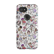 Google phone case-Alphabet Pattern-Product Details Raised bevel to protect screen from scratches. Impact resistant polycarbonate shell and shock absorbing inner TPU liner. Secure fit with design wrapping around side of the case and full access to ports. Compatible with Qi-standard wireless charging. Thickness 1/8 inch (3mm), weight 30g. Compatibility See drop down menu for options, please select the right case as we print to order.-Stringberry