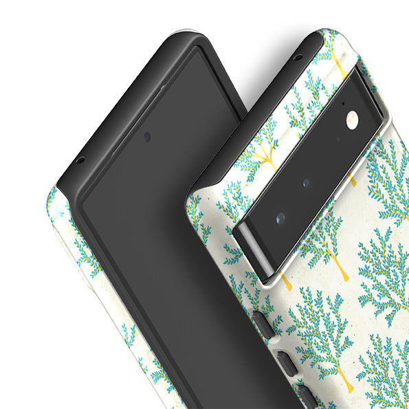 Google phone case-Apple Trees With No Apples By Katherine Quinn-Product Details Raised bevel to protect screen from scratches. Impact resistant polycarbonate shell and shock absorbing inner TPU liner. Secure fit with design wrapping around side of the case and full access to ports. Compatible with Qi-standard wireless charging. Thickness 1/8 inch (3mm), weight 30g. Compatibility See drop down menu for options, please select the right case as we print to order.-Stringberry