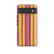 Google phone case-Atelier Stripe By Sarah Campbell-Product Details Raised bevel to protect screen from scratches. Impact resistant polycarbonate shell and shock absorbing inner TPU liner. Secure fit with design wrapping around side of the case and full access to ports. Compatible with Qi-standard wireless charging. Thickness 1/8 inch (3mm), weight 30g. Compatibility See drop down menu for options, please select the right case as we print to order.-Stringberry