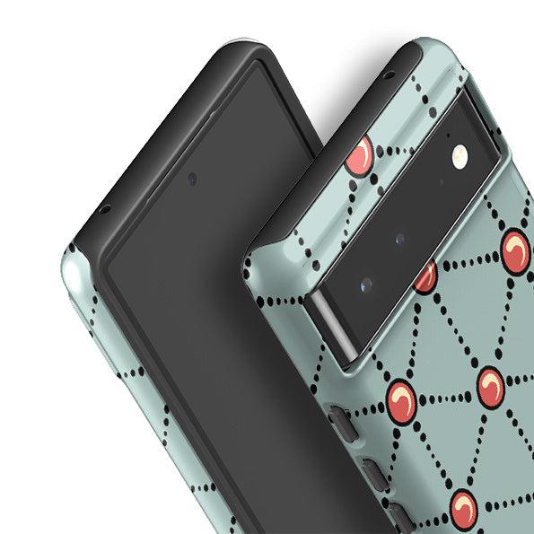 Google phone case-Atomic By Cressida Bell-Product Details Raised bevel to protect screen from scratches. Impact resistant polycarbonate shell and shock absorbing inner TPU liner. Secure fit with design wrapping around side of the case and full access to ports. Compatible with Qi-standard wireless charging. Thickness 1/8 inch (3mm), weight 30g. Compatibility See drop down menu for options, please select the right case as we print to order.-Stringberry