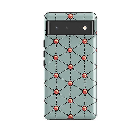 Google phone case-Atomic By Cressida Bell-Product Details Raised bevel to protect screen from scratches. Impact resistant polycarbonate shell and shock absorbing inner TPU liner. Secure fit with design wrapping around side of the case and full access to ports. Compatible with Qi-standard wireless charging. Thickness 1/8 inch (3mm), weight 30g. Compatibility See drop down menu for options, please select the right case as we print to order.-Stringberry