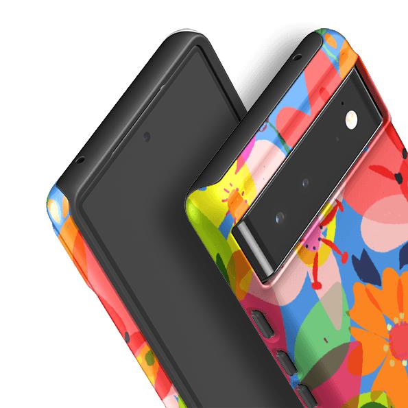 Google phone case-Beautiful Blooms By Sarah Campbell-Product Details Raised bevel to protect screen from scratches. Impact resistant polycarbonate shell and shock absorbing inner TPU liner. Secure fit with design wrapping around side of the case and full access to ports. Compatible with Qi-standard wireless charging. Thickness 1/8 inch (3mm), weight 30g. Compatibility See drop down menu for options, please select the right case as we print to order.-Stringberry