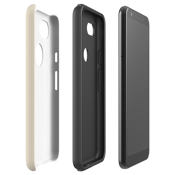 Google phone case-Bee I-Product Details Raised bevel to protect screen from scratches. Impact resistant polycarbonate shell and shock absorbing inner TPU liner. Secure fit with design wrapping around side of the case and full access to ports. Compatible with Qi-standard wireless charging. Thickness 1/8 inch (3mm), weight 30g. Compatibility See drop down menu for options, please select the right case as we print to order.-Stringberry