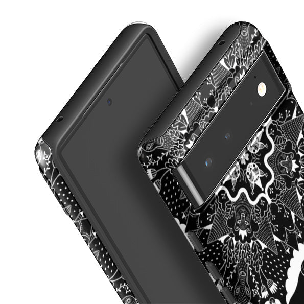Google phone case-Black Magic By Mia Underwood-Product Details Raised bevel to protect screen from scratches. Impact resistant polycarbonate shell and shock absorbing inner TPU liner. Secure fit with design wrapping around side of the case and full access to ports. Compatible with Qi-standard wireless charging. Thickness 1/8 inch (3mm), weight 30g. Compatibility See drop down menu for options, please select the right case as we print to order.-Stringberry