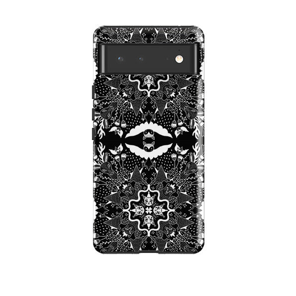 Google phone case-Black Magic By Mia Underwood-Product Details Raised bevel to protect screen from scratches. Impact resistant polycarbonate shell and shock absorbing inner TPU liner. Secure fit with design wrapping around side of the case and full access to ports. Compatible with Qi-standard wireless charging. Thickness 1/8 inch (3mm), weight 30g. Compatibility See drop down menu for options, please select the right case as we print to order.-Stringberry