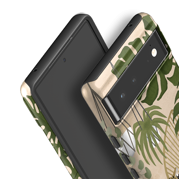 Google phone case-Boho Leopard Cream By Bex Parkin-Product Details Raised bevel to protect screen from scratches. Impact resistant polycarbonate shell and shock absorbing inner TPU liner. Secure fit with design wrapping around side of the case and full access to ports. Compatible with Qi-standard wireless charging. Thickness 1/8 inch (3mm), weight 30g. Compatibility See drop down menu for options, please select the right case as we print to order.-Stringberry