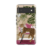 Google phone case-Boho Leopard Cream By Bex Parkin-Product Details Raised bevel to protect screen from scratches. Impact resistant polycarbonate shell and shock absorbing inner TPU liner. Secure fit with design wrapping around side of the case and full access to ports. Compatible with Qi-standard wireless charging. Thickness 1/8 inch (3mm), weight 30g. Compatibility See drop down menu for options, please select the right case as we print to order.-Stringberry