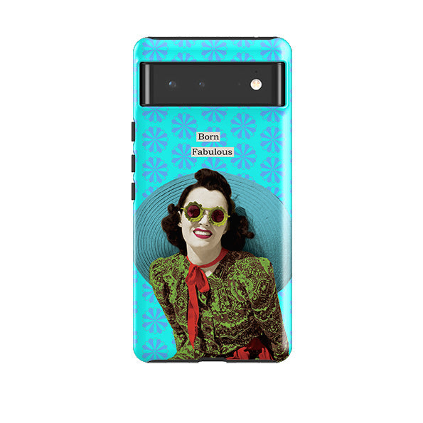 Google phone case-Born Fabulous By Clare Jordan-Product Details Raised bevel to protect screen from scratches. Impact resistant polycarbonate shell and shock absorbing inner TPU liner. Secure fit with design wrapping around side of the case and full access to ports. Compatible with Qi-standard wireless charging. Thickness 1/8 inch (3mm), weight 30g. Compatibility See drop down menu for options, please select the right case as we print to order.-Stringberry