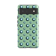 Google phone case-Bubbles By Cressida Bell-Product Details Raised bevel to protect screen from scratches. Impact resistant polycarbonate shell and shock absorbing inner TPU liner. Secure fit with design wrapping around side of the case and full access to ports. Compatible with Qi-standard wireless charging. Thickness 1/8 inch (3mm), weight 30g. Compatibility See drop down menu for options, please select the right case as we print to order.-Stringberry