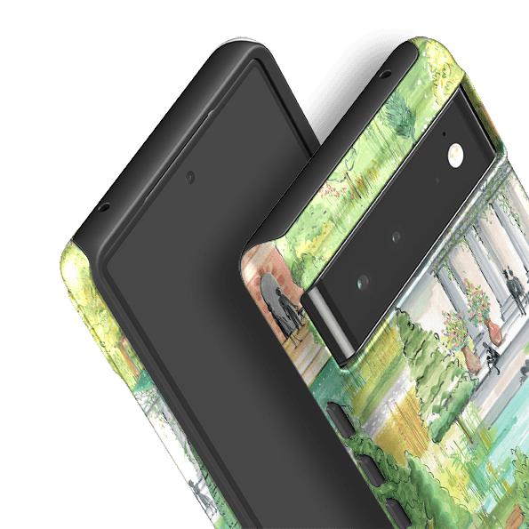 Google phone case-Central Park By Sarah Campbell-Product Details Raised bevel to protect screen from scratches. Impact resistant polycarbonate shell and shock absorbing inner TPU liner. Secure fit with design wrapping around side of the case and full access to ports. Compatible with Qi-standard wireless charging. Thickness 1/8 inch (3mm), weight 30g. Compatibility See drop down menu for options, please select the right case as we print to order.-Stringberry