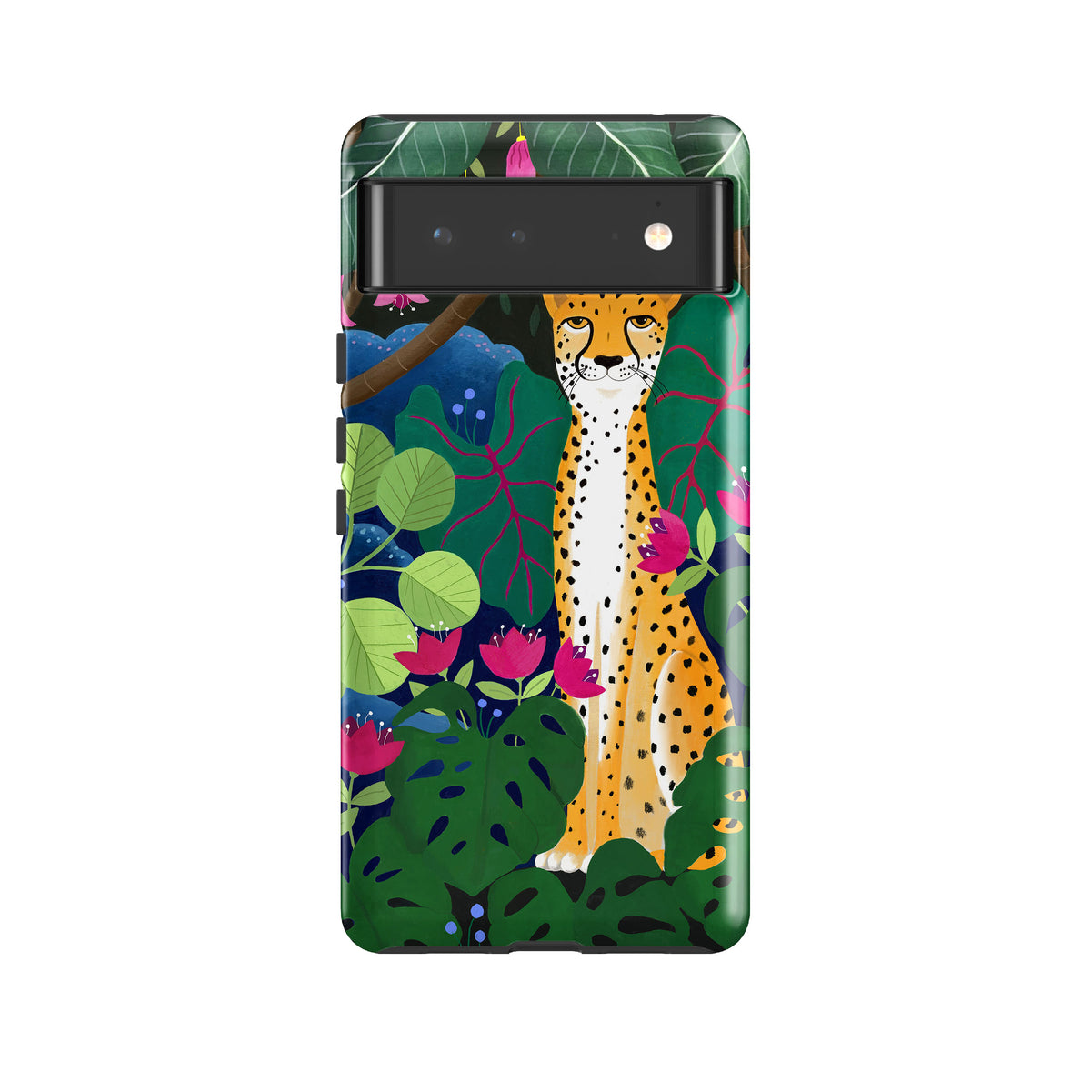 Google Tough Case - Cheetah und Monstera von Bex Parkin