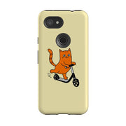 Google phone case-Cool Cat-Product Details Raised bevel to protect screen from scratches. Impact resistant polycarbonate shell and shock absorbing inner TPU liner. Secure fit with design wrapping around side of the case and full access to ports. Compatible with Qi-standard wireless charging. Thickness 1/8 inch (3mm), weight 30g. Compatibility See drop down menu for options, please select the right case as we print to order.-Stringberry