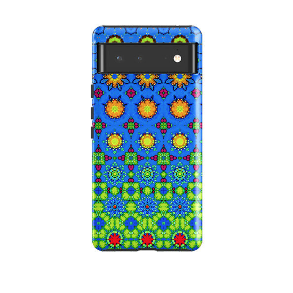 Google phone case-Electric Zoo-Product Details Raised bevel to protect screen from scratches. Impact resistant polycarbonate shell and shock absorbing inner TPU liner. Secure fit with design wrapping around side of the case and full access to ports. Compatible with Qi-standard wireless charging. Thickness 1/8 inch (3mm), weight 30g. Compatibility See drop down menu for options, please select the right case as we print to order.-Stringberry