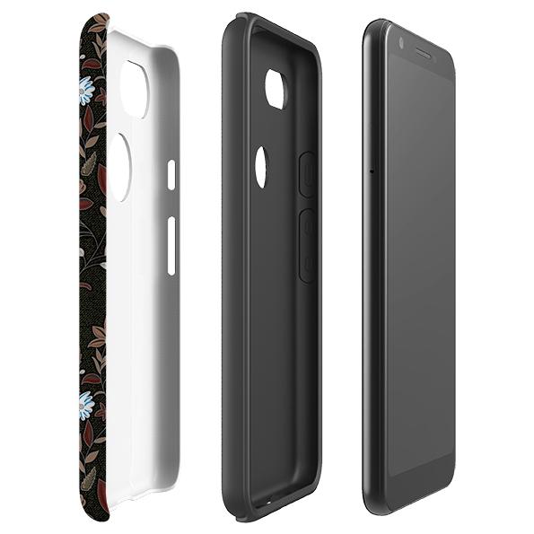 Google phone case-Fran-Product Details Raised bevel to protect screen from scratches. Impact resistant polycarbonate shell and shock absorbing inner TPU liner. Secure fit with design wrapping around side of the case and full access to ports. Compatible with Qi-standard wireless charging. Thickness 1/8 inch (3mm), weight 30g. Compatibility See drop down menu for options, please select the right case as we print to order.-Stringberry