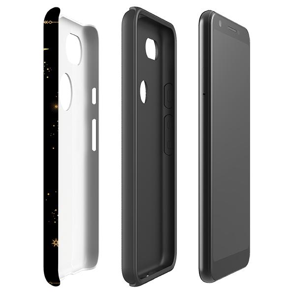 Google phone case-Full Moon-Product Details Raised bevel to protect screen from scratches. Impact resistant polycarbonate shell and shock absorbing inner TPU liner. Secure fit with design wrapping around side of the case and full access to ports. Compatible with Qi-standard wireless charging. Thickness 1/8 inch (3mm), weight 30g. Compatibility See drop down menu for options, please select the right case as we print to order.-Stringberry