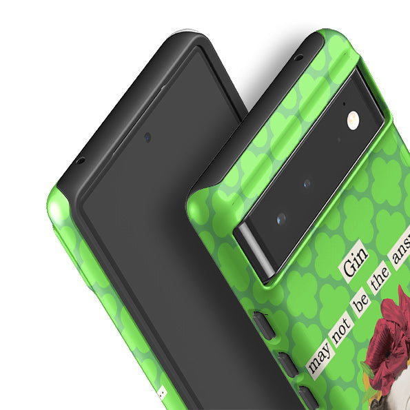 Google phone case-Gin By Clare Jordan-Product Details Raised bevel to protect screen from scratches. Impact resistant polycarbonate shell and shock absorbing inner TPU liner. Secure fit with design wrapping around side of the case and full access to ports. Compatible with Qi-standard wireless charging. Thickness 1/8 inch (3mm), weight 30g. Compatibility See drop down menu for options, please select the right case as we print to order.-Stringberry
