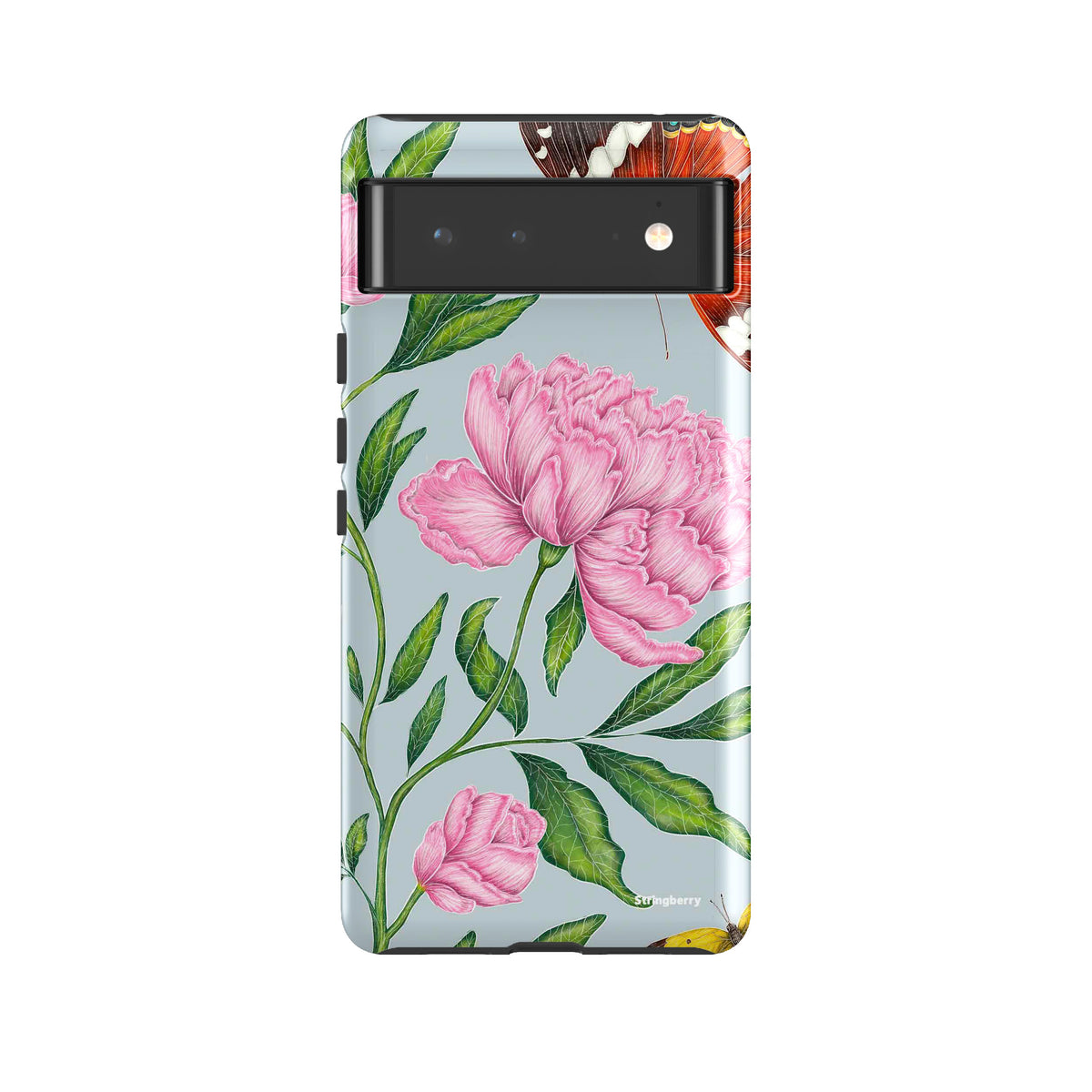 Google Tough Case -  Google Pixel Case Butterflies And Peonies By Catherine Rowe