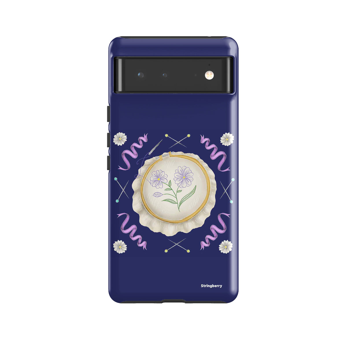 Google Tough Case -  Google Pixel Case Daisy Needlework By Catherine Rowe