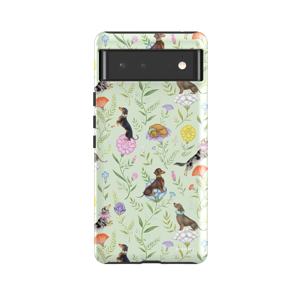 Google Tough Case -  Google Pixel Case Doxy Day Afternoon Pistachio By Catherine Rowe